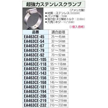 133-156mm強力ステンレスクランプ エスコ