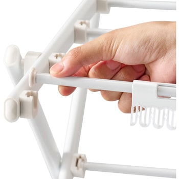 Quick Lock 平干しもできる コンパクトスタンド物干し リブプラス