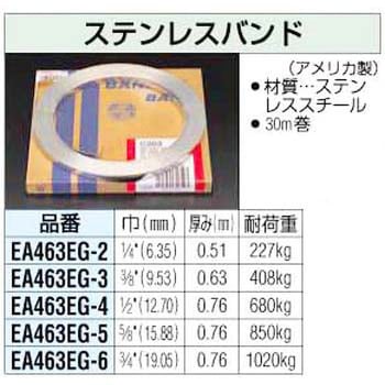 EA463EG-4 1/2インチx30m [201SS]ステンレスバンド 1個 エスコ 【通販
