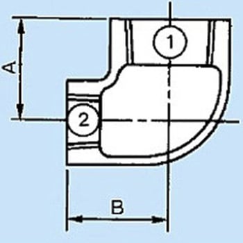 1・1/4インチx1インチ PT異径エルボ エスコ