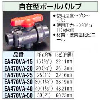 自在型ボールバルブ エスコ ボールバルブ 【通販モノタロウ】