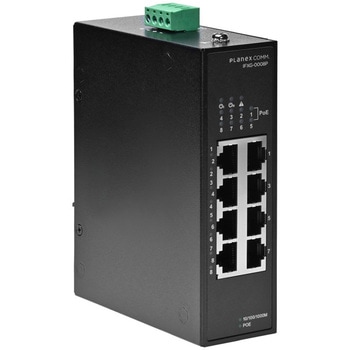 8ポート 1000BASE-T 産業用アンマネージドPoEスイッチ プラネックスコミュニケーションズ