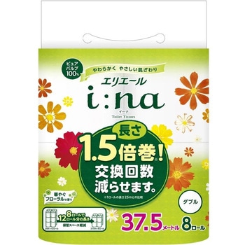 エリエールi:na(イーナ)トイレットティシュー1.5倍巻 大王製紙