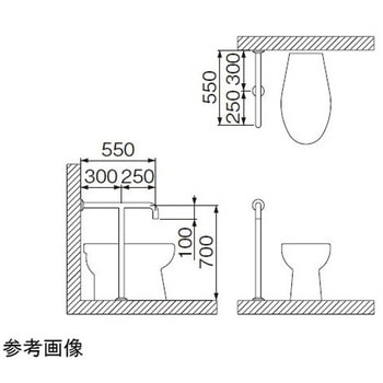 洋風トイレ手摺 MB111S-1シリーズ ミヤコ