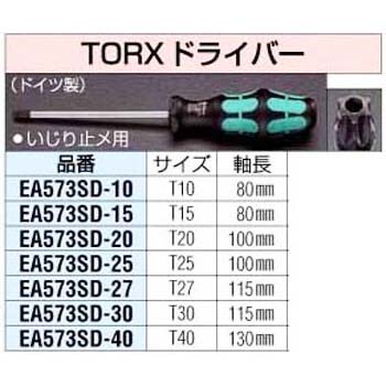 Ea573sd 27 Tx27 ヘックスローブ ドライバー エスコ 先端形状 いじり止めトルクス Ea573sd 27 1個 通販モノタロウ