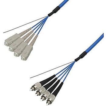 マルチモード光ファイバーケーブル SC-FC 4芯＜屋内用 補強 ＞2～10m ダイヤトレンド