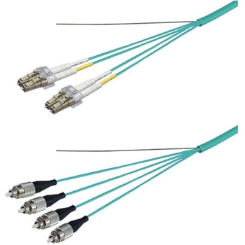 OM3マルチモード光ファイバーケーブル LC-FC 4芯＜屋内用 補強 ＞2～10m ダイヤトレンド