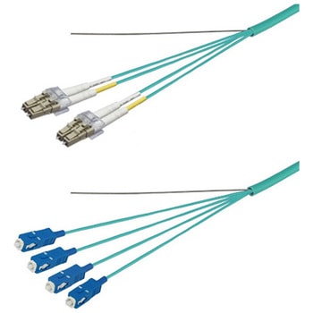 OM3マルチモード光ファイバーケーブル LC-SC 4芯＜屋内用 補強 ＞2～10m ダイヤトレンド