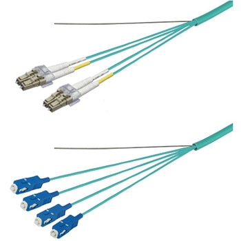 OM3マルチモード光ファイバーケーブル LC-SC 4芯＜屋内用 補強 ＞2～10m ダイヤトレンド