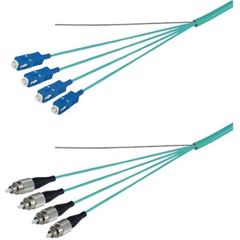 OM3マルチモード光ファイバーケーブル SC-FC 4芯＜屋内用 補強 ＞2～10m ダイヤトレンド