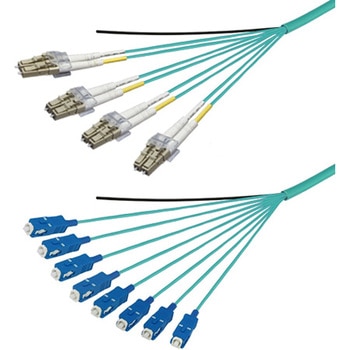 OM3マルチモード光ファイバーケーブル LC-SC 8芯＜屋内用 補強 ＞2～10m ダイヤトレンド