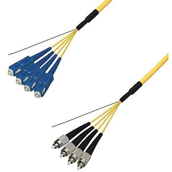 シングルモード光ファイバーケーブル SC-FC 4芯＜屋内用 補強 ＞2～10m ダイヤトレンド