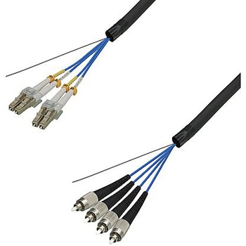 マルチモード光ファイバーケーブル LC-FC 4芯＜屋外用 補強 LAPシース＞2～10m ダイヤトレンド