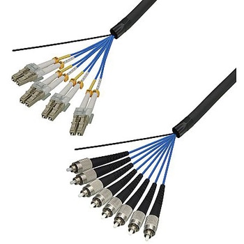 マルチモード光ファイバーケーブル LC-FC 8芯＜屋外用 補強 LAPシース＞2～10m ダイヤトレンド