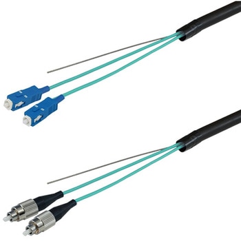 OM3マルチモード光ファイバーケーブル SC-FC 2芯＜屋外用 補強 LAPシース＞2～10m ダイヤトレンド