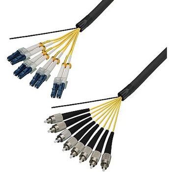 シングルモード光ファイバーケーブル LC-FC 8芯＜屋外用 補強 LAPシース＞2～10m ダイヤトレンド