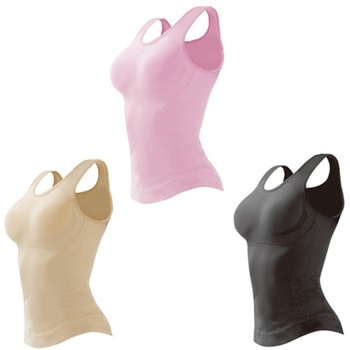 エアーフィットキャミソール3色組 ブラック・ベージュ・ピンク グローバル・ジャパン