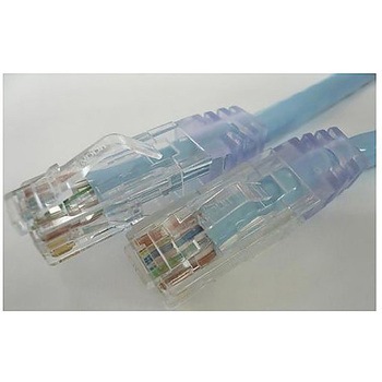 CAT6ケーブル 両端RJ45 単線 ストレート結線 ライトブルー C6S-SO-LBシリーズ エイム電子