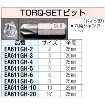 1/4インチ 32mm[TORQ-SET]ビット エスコ