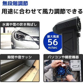 電動爆風エアダスター(吹出し、吸引両用)56m/s ブロードウォッチ