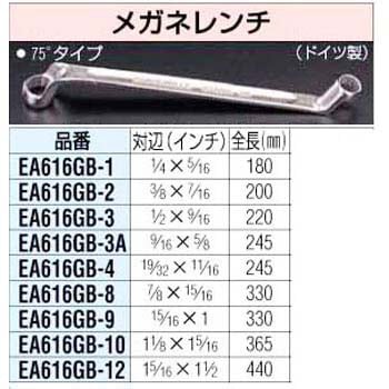 エスコ(esco) 両口メガネレンチ(チタン合金製) 12×14mm EA616AD-2