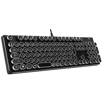 HKW タイプライター風メカニカルキーボード 青軸 USB有線 日本語キーボード WE-TYPKBJISシリーズ FSC