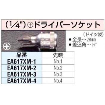 エスコ [ 4mm-19mm]1/2インチSq Hex ビットソケット-