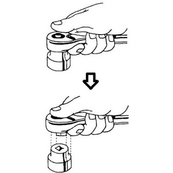 1/2インチ ラチェットハンドル - エスコ
