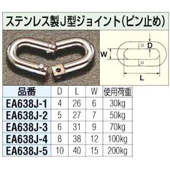 4mm ステンレス製 J型ジョイント エスコ