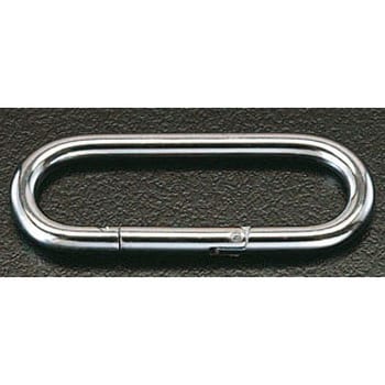 4x 38mm ステンレス製 カラビナ エスコ