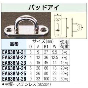 9mm パッドアイ エスコ