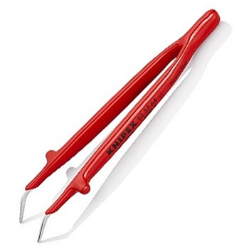 150mm 絶縁ピンセット[曲] エスコ