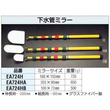 EA724H 150m188mm 下水管ミラー 1個 エスコ 【通販モノタロウ】