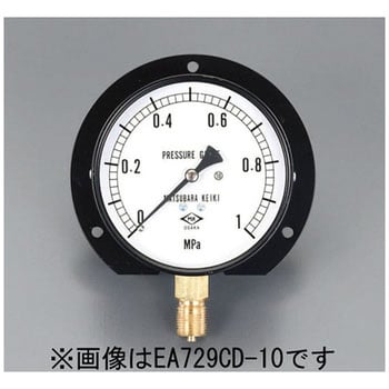 EA729CE-15 100mm ツバ付圧力計 1個 エスコ 【通販サイトMonotaRO】