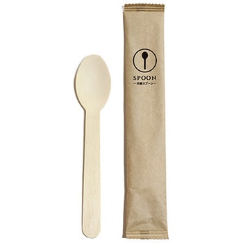 使い捨て木製 単袋 100枚×20パック入 サンワ