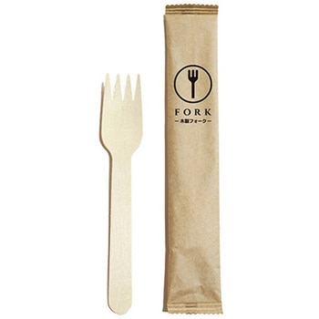 使い捨て木製 単袋 100枚×20パック入 サンワ