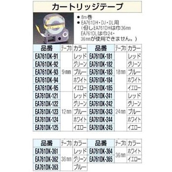 9mm テープカセット[緑] エスコ