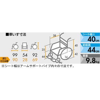 カルナナアルファシリーズ車いす KALUシリーズ 日進医療器(車イス)