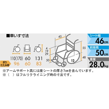 フルリクライニング式車いす 介助用 ピンク NHR-12シリーズ 日進医療器(車イス)