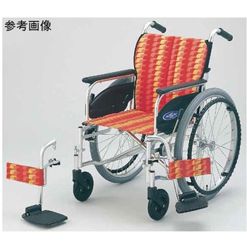 アルミ製スタンダード車いす 開き式・着脱式 フット・レッグサポートタイプ 前座高42cm NA-426FOシリーズ 日進医療器(車イス)