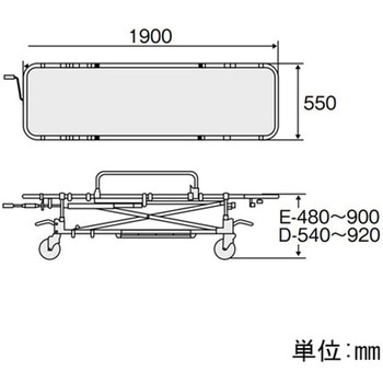 軽量ストレッチャー 昇降式 担架取り外し型 TY226シリーズ 日進医療器(車イス)