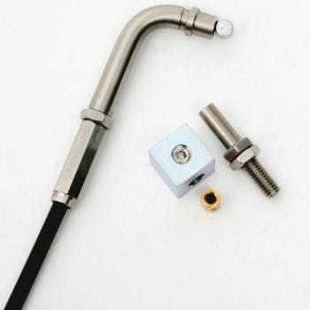 DIYスロットルワイヤー T-EVO [ステン金具/アウターBLK スエージング加工] ACTIVE(アクティブ)