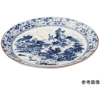 新山水 丸皿 アズワン