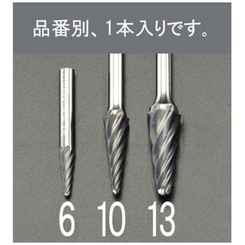 10x25mm[6mm軸]超硬カッター[アルミ用] エスコ