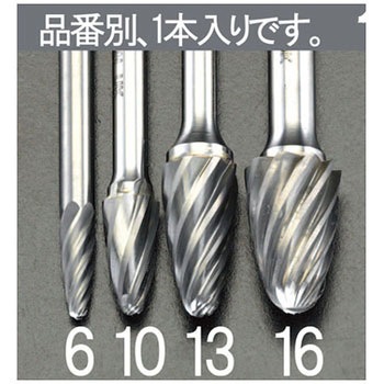 16x25mm[6mm軸]超硬カッター[アルミ用] エスコ