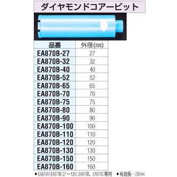 エスコ 32mmダイヤモンドコアービット EA870B-32-