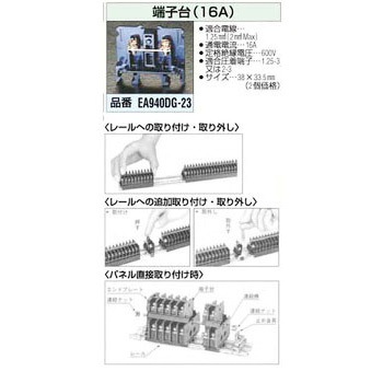 16A 端子台 エスコ