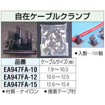 7.9-10.3mm自在ケーブルクランプ エスコ