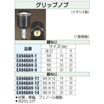 20x22mm M5 雄ネジグリップノブ 20x22mm M5 雄ネジグリップノブ