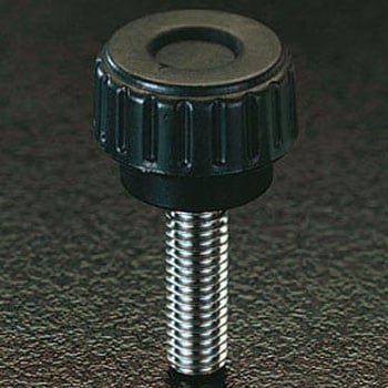 M4x10mm 雄ねじ ディンプルノブ[黒] エスコ